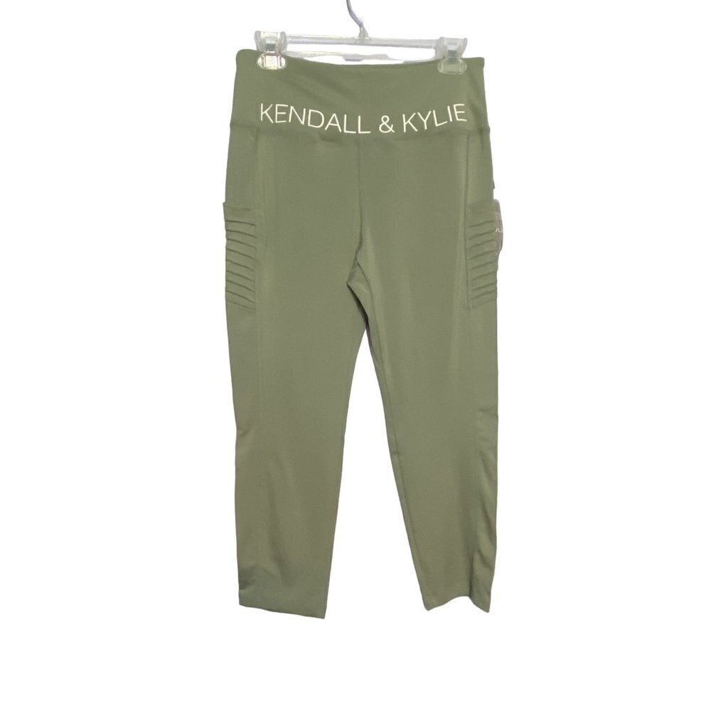 Kendall & Kylie Foggy‎ Green Athletic Leggings Size Large